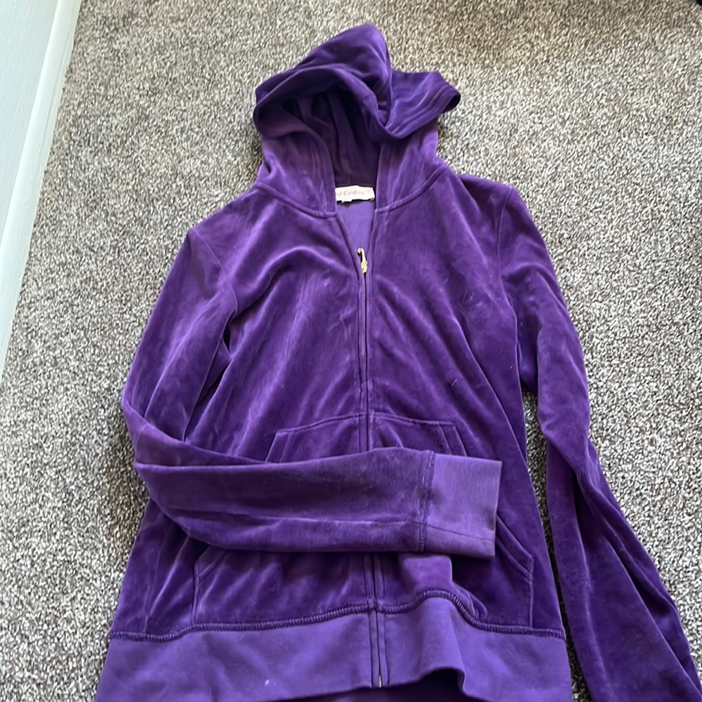 Juicy couture purple zip up. Youth size large